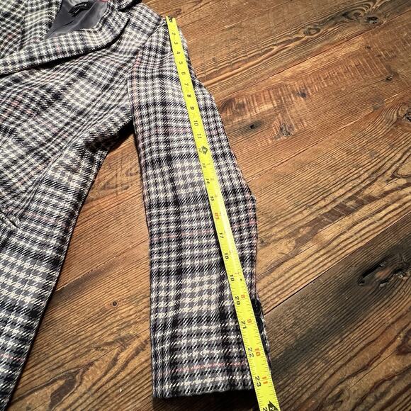 Talbots Herringbone Plaid Double Breasted Blazer Academia Career Preppy Size 8 - Picture 16 of 16